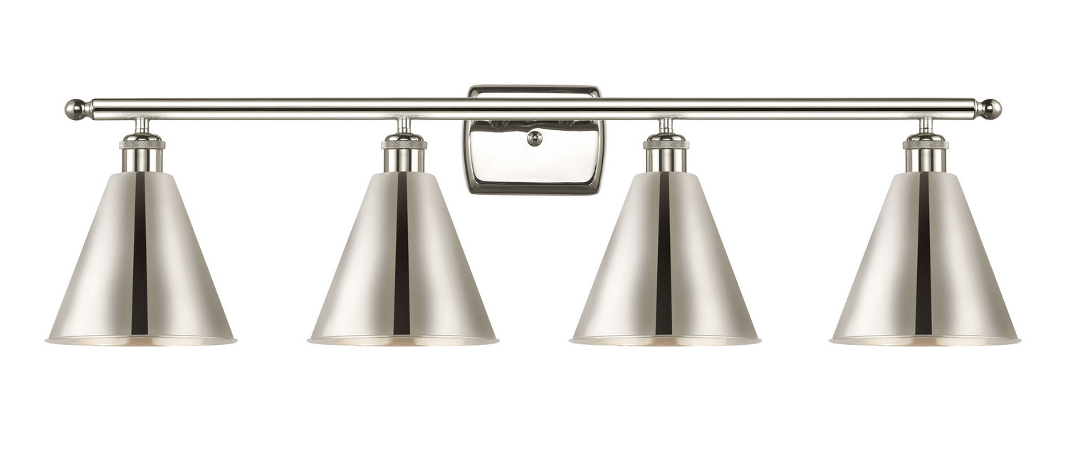 Innovations 516-4W-PN-MBC-8-PN Four Light Bath Vanity, Polished Nickel