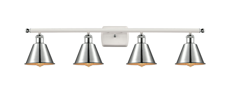 Innovations 516-4W-WPC-M8-PC-LED LED Bath Vanity, White Polished Chrome