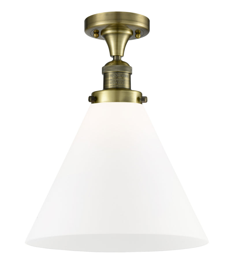 Innovations 517-1CH-AB-G41-L-LED LED Semi-Flush Mount, Antique Brass
