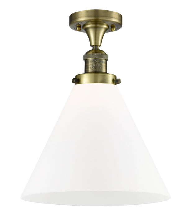 Innovations 517-1CH-AB-G41-L-LED LED Semi-Flush Mount, Antique Brass