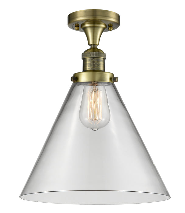 Innovations 517-1CH-AB-G42-L-LED LED Semi-Flush Mount, Antique Brass