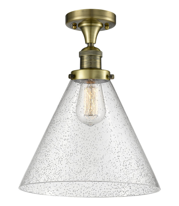 Innovations 517-1CH-AB-G44-L-LED LED Semi-Flush Mount, Antique Brass