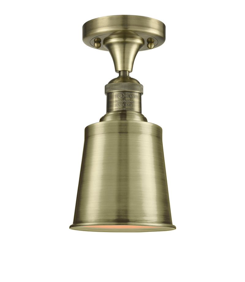 Innovations 517-1CH-AB-M9-AB One Light Semi-Flush Mount, Antique Brass