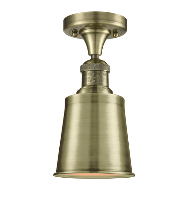 Innovations 517-1CH-AB-M9-AB-LED LED Semi-Flush Mount, Antique Brass