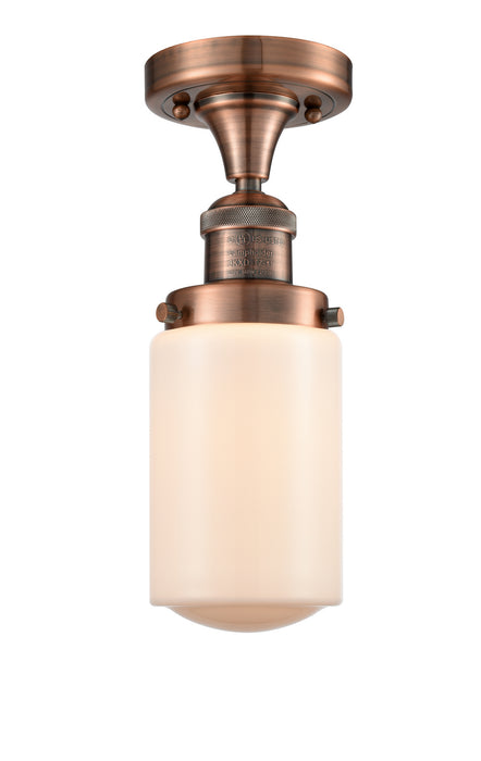 Innovations 517-1CH-AC-G311-LED LED Semi-Flush Mount, Antique Copper