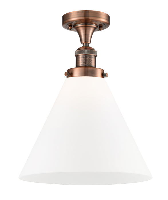 Innovations 517-1CH-AC-G41-L-LED LED Semi-Flush Mount, Antique Copper