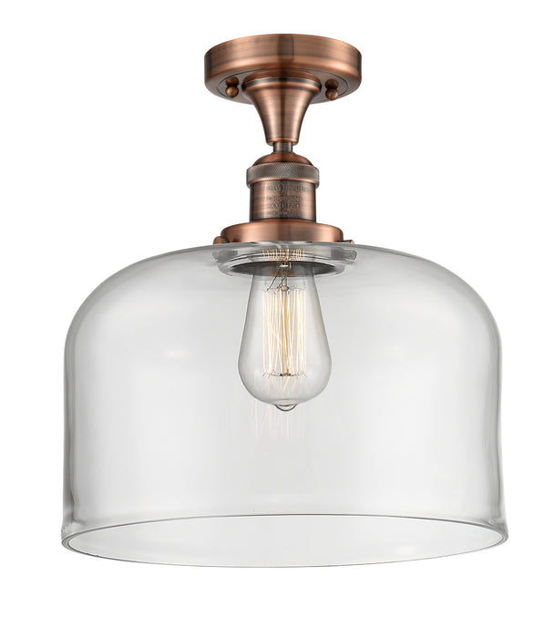 Innovations 517-1CH-AC-G72-L-LED LED Semi-Flush Mount, Antique Copper