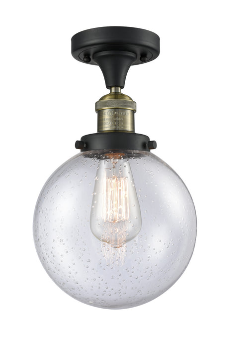 Innovations 517-1CH-BAB-G204-8-LED LED Semi-Flush Mount, Black Antique Brass