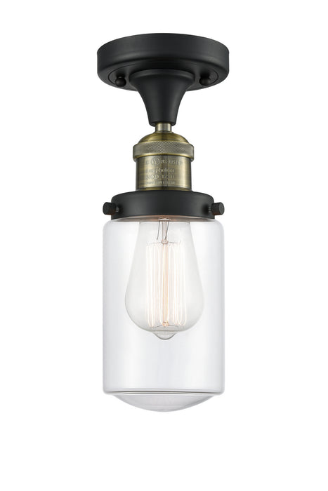Innovations 517-1CH-BAB-G312-LED LED Semi-Flush Mount, Black Antique Brass