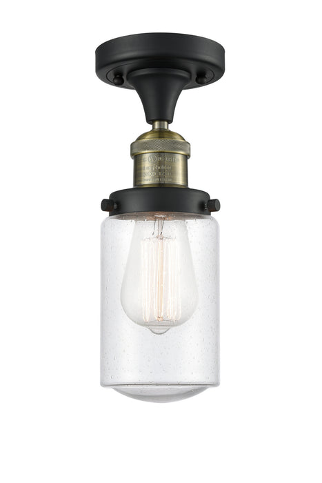 Innovations 517-1CH-BAB-G314-LED LED Semi-Flush Mount, Black Antique Brass