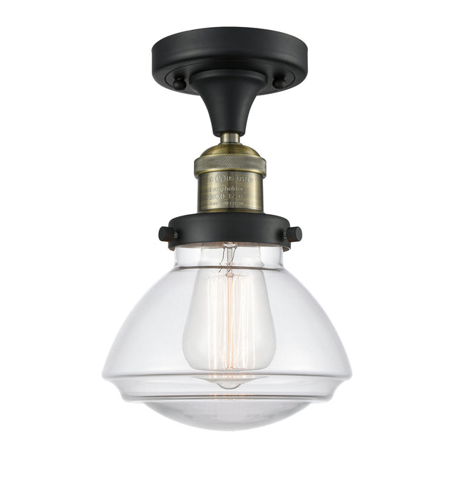 Innovations 517-1CH-BAB-G322-LED LED Semi-Flush Mount, Black Antique Brass