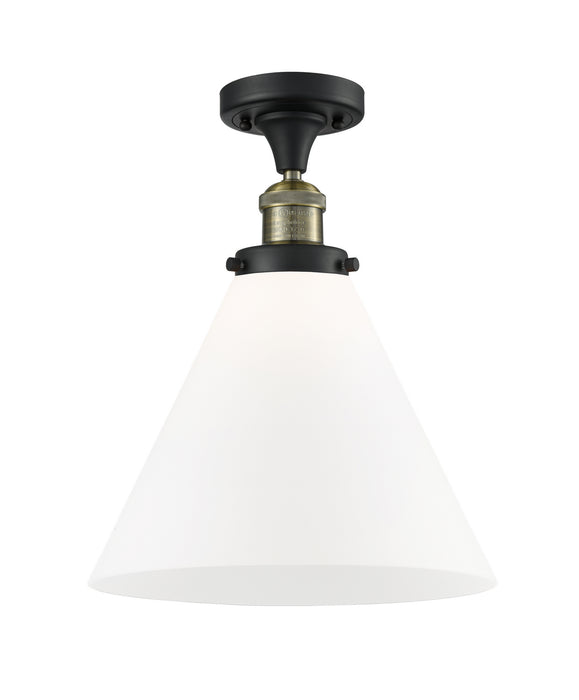 Innovations 517-1CH-BAB-G41-L-LED LED Semi-Flush Mount, Black Antique Brass