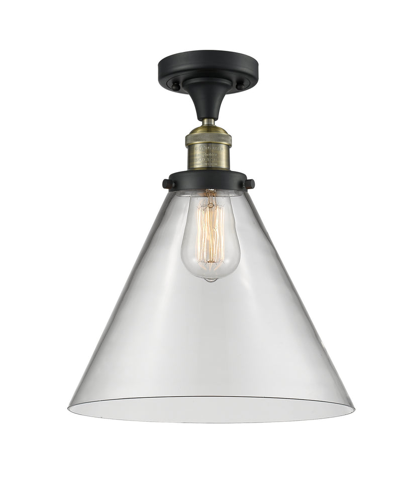 Innovations 517-1CH-BAB-G42-L-LED LED Semi-Flush Mount, Black Antique Brass