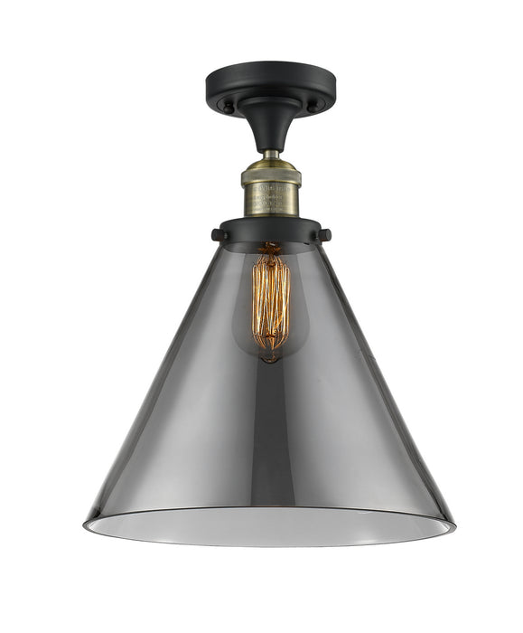 Innovations 517-1CH-BAB-G43-L-LED LED Semi-Flush Mount, Black Antique Brass