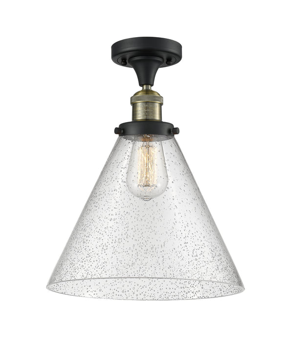 Innovations 517-1CH-BAB-G44-L-LED LED Semi-Flush Mount, Black Antique Brass