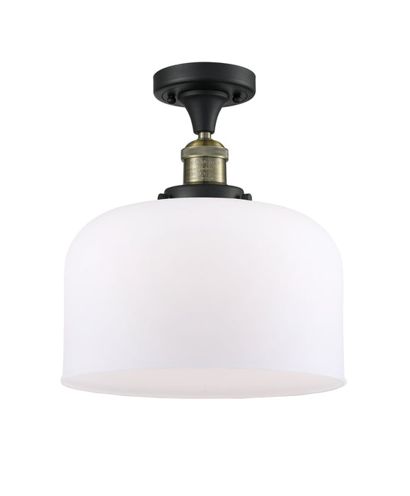 Innovations 517-1CH-BAB-G71-L One Light Semi-Flush Mount, Black Antique Brass