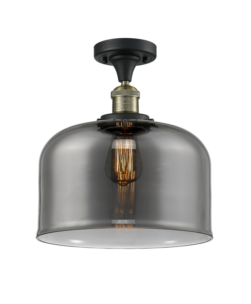 Innovations 517-1CH-BAB-G73-L-LED LED Semi-Flush Mount, Black Antique Brass