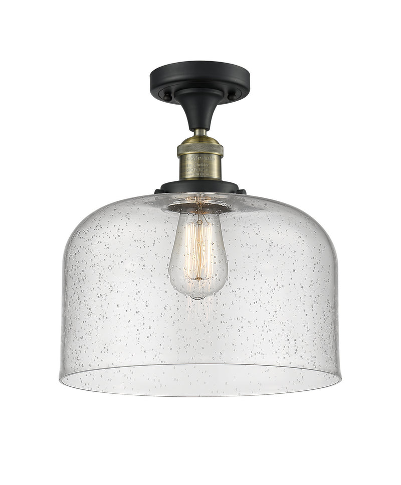 Innovations 517-1CH-BAB-G74-L-LED LED Semi-Flush Mount, Black Antique Brass