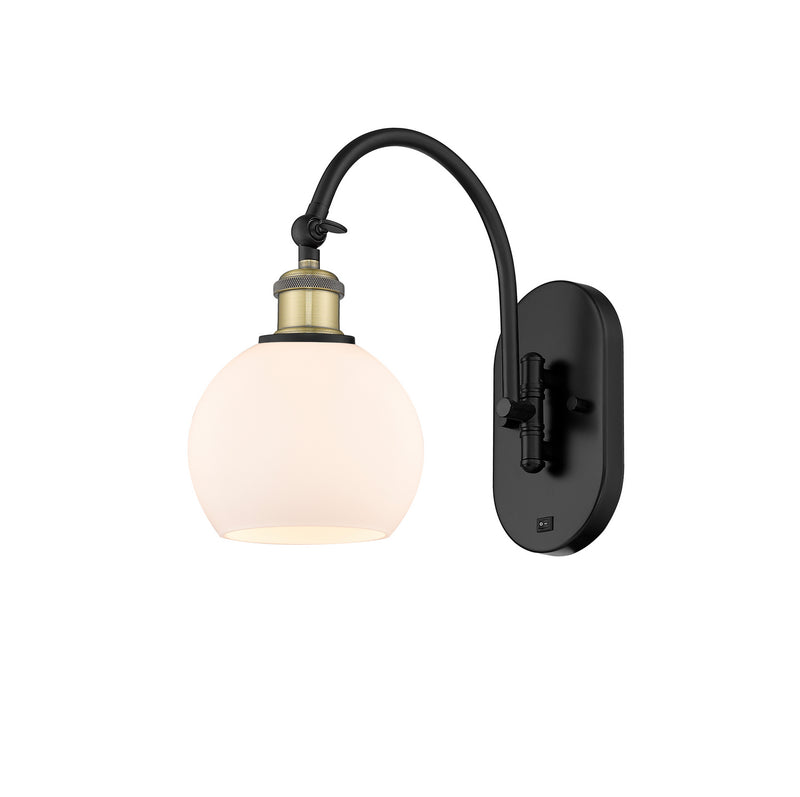 Innovations 518-1W-BAB-G121-6 One Light Wall Sconce, Black Antique Brass