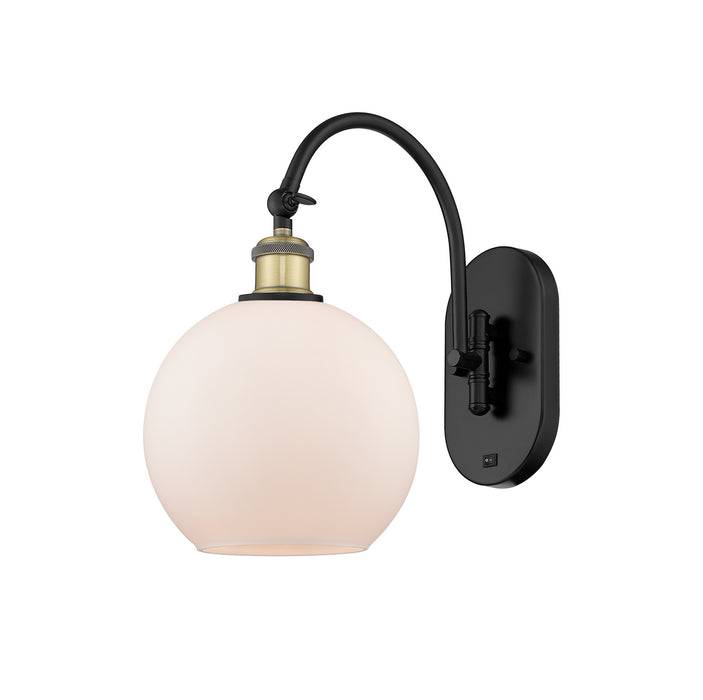 Innovations 518-1W-BAB-G121-8 One Light Wall Sconce, Black Antique Brass