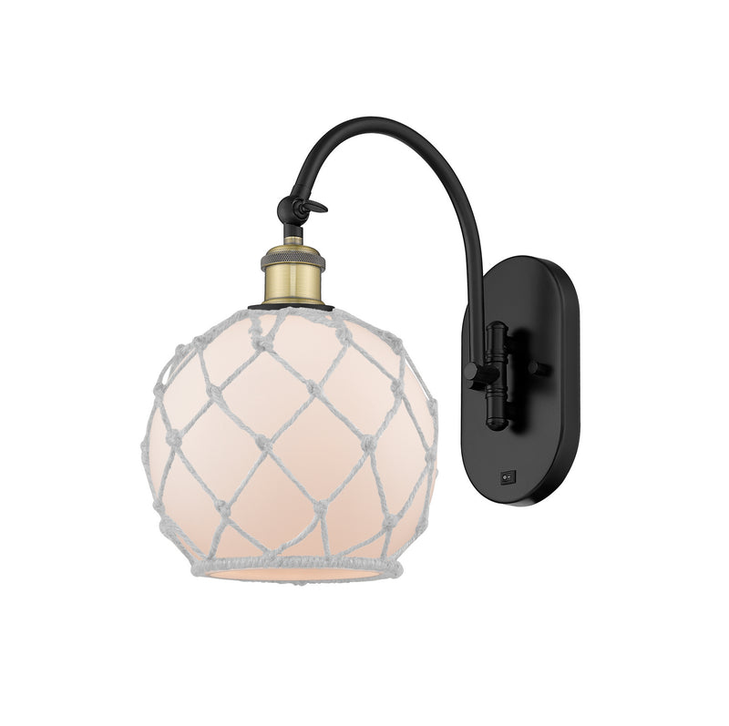 Innovations 518-1W-BAB-G121-8RW One Light Wall Sconce, Black Antique Brass