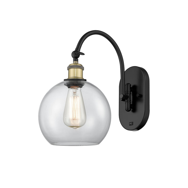 Innovations 518-1W-BAB-G122-8 One Light Wall Sconce, Black Antique Brass