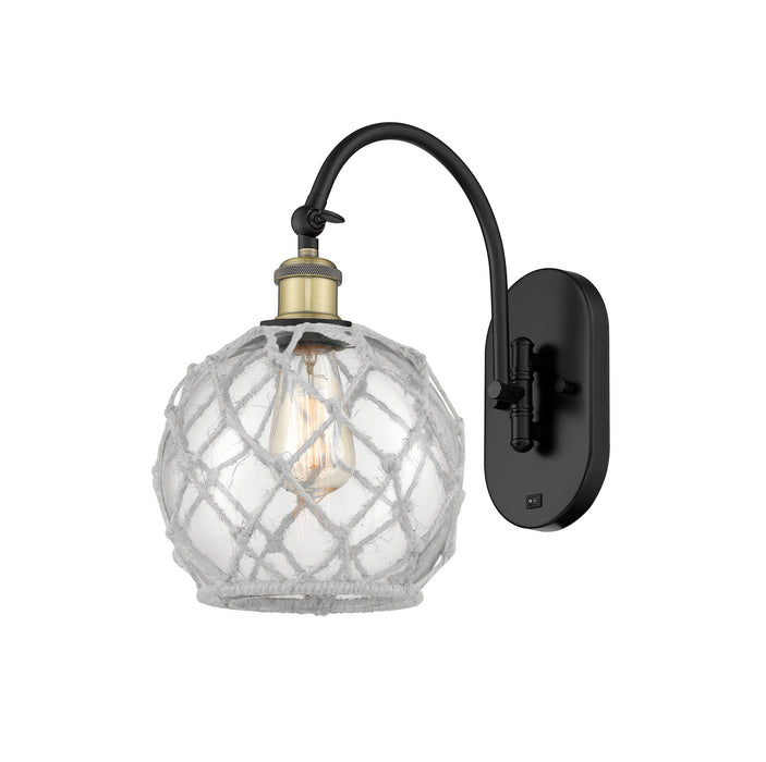 Innovations 518-1W-BAB-G122-8RW One Light Wall Sconce, Black Antique Brass