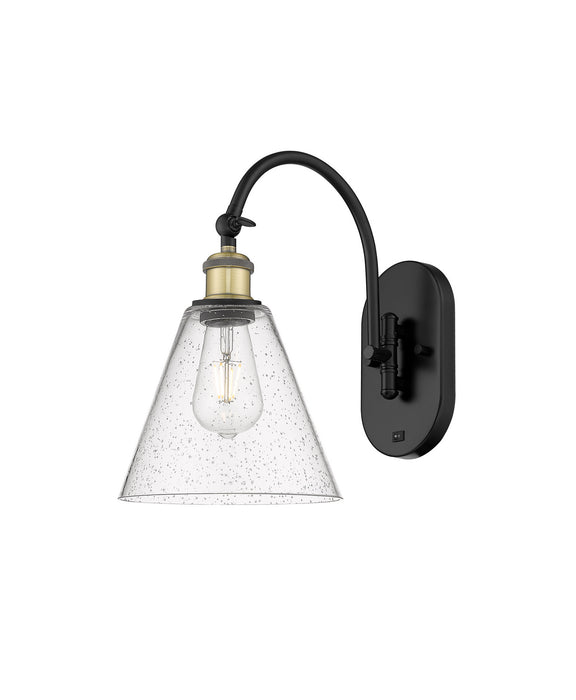 Innovations 518-1W-BAB-GBC-84 One Light Wall Sconce, Black Antique Brass