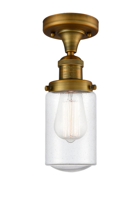 Innovations 517-1CH-BB-G314-LED LED Semi-Flush Mount, Brushed Brass