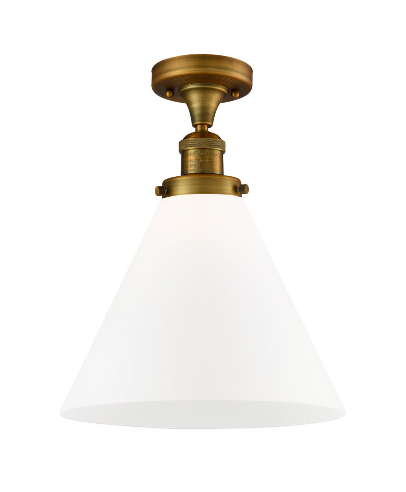 Innovations 517-1CH-BB-G41-L-LED LED Semi-Flush Mount, Brushed Brass