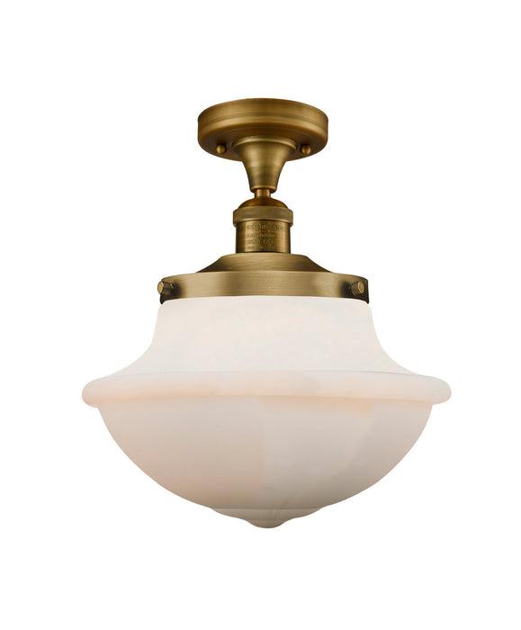 Innovations 517-1CH-BB-G541-LED LED Semi-Flush Mount, Brushed Brass