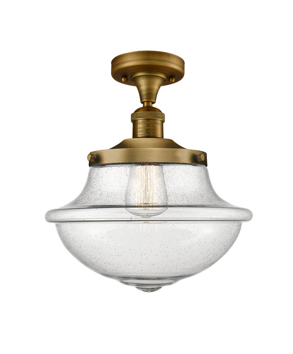 Innovations 517-1CH-BB-G544-LED LED Semi-Flush Mount, Brushed Brass