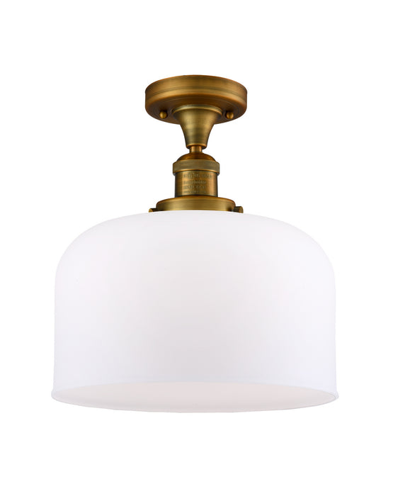 Innovations 517-1CH-BB-G71-L One Light Semi-Flush Mount, Brushed Brass