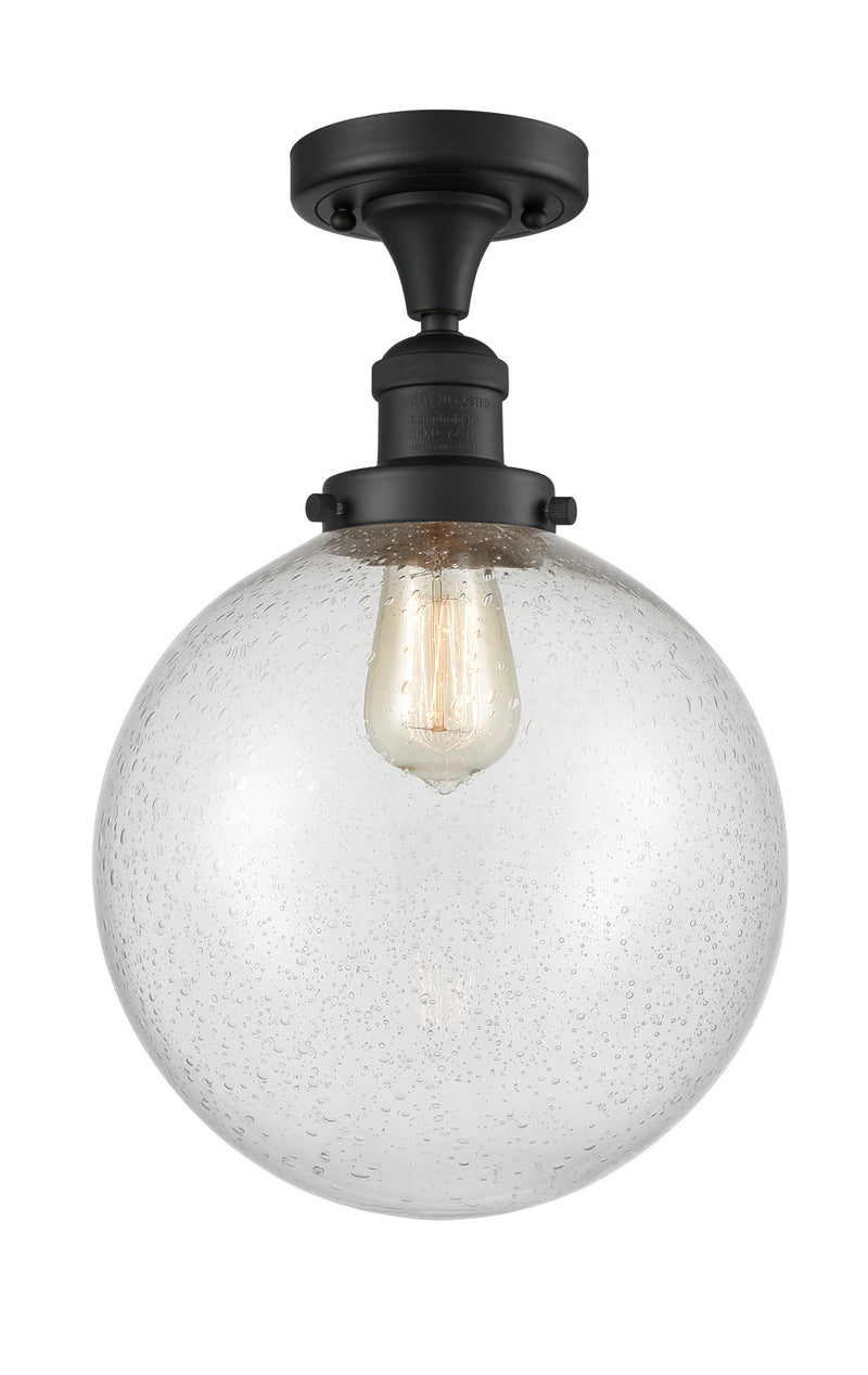 Innovations 517-1CH-BK-G204-10-LED LED Semi-Flush Mount, Matte Black