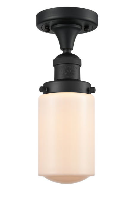 Innovations 517-1CH-BK-G311 One Light Semi-Flush Mount, Matte Black