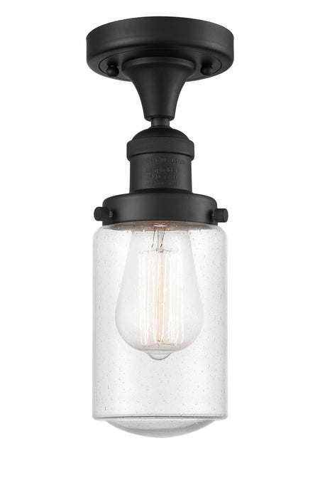 Innovations 517-1CH-BK-G314 One Light Semi-Flush Mount, Matte Black