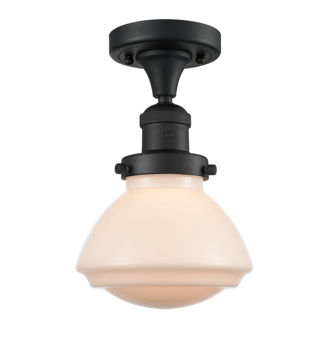 Innovations 517-1CH-BK-G321-LED LED Semi-Flush Mount, Matte Black