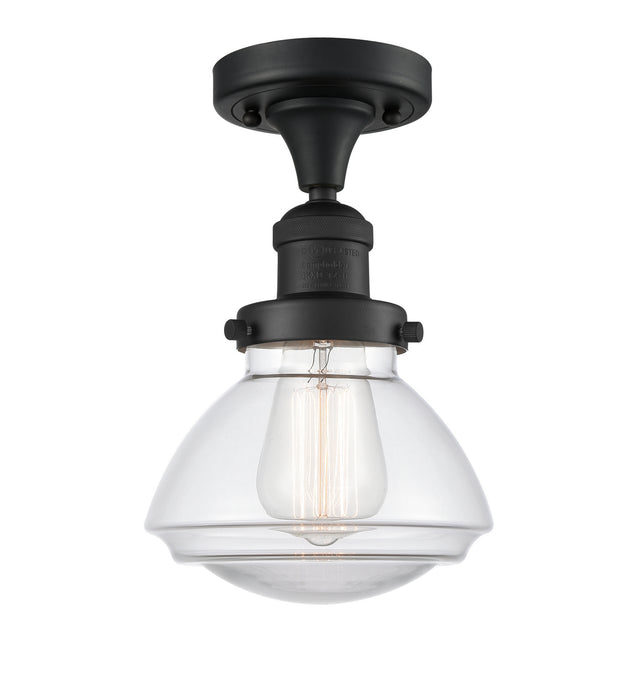Innovations 517-1CH-BK-G322 One Light Semi-Flush Mount, Matte Black