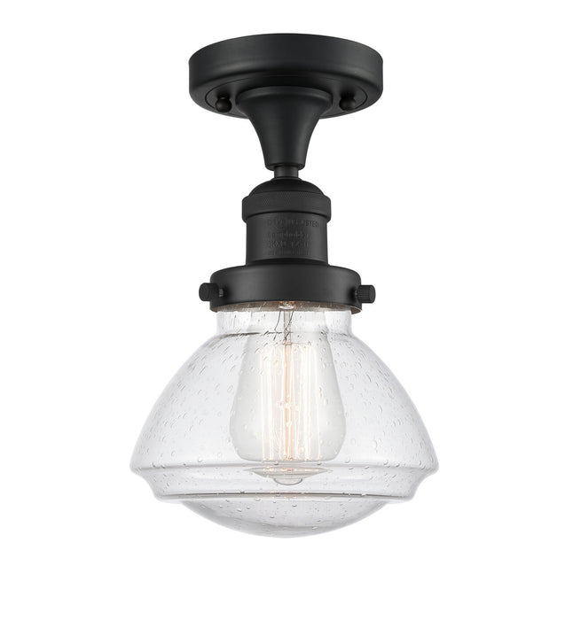 Innovations 517-1CH-BK-G324-LED LED Semi-Flush Mount, Matte Black