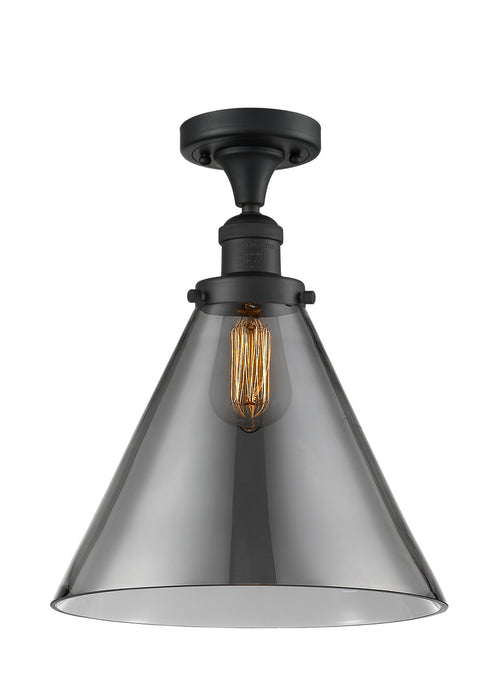Innovations 517-1CH-BK-G43-L-LED LED Semi-Flush Mount, Matte Black