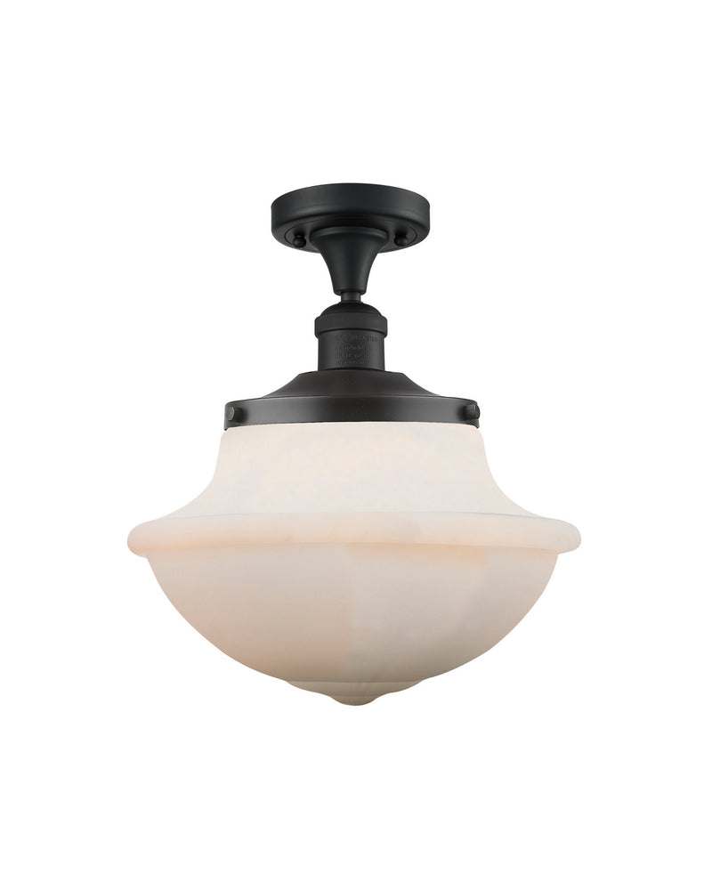 Innovations 517-1CH-BK-G541 One Light Semi-Flush Mount, Matte Black