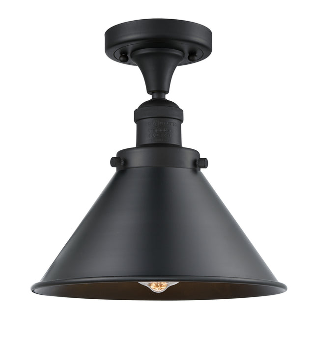 Innovations 517-1CH-BK-M10-BK One Light Semi-Flush Mount, Matte Black