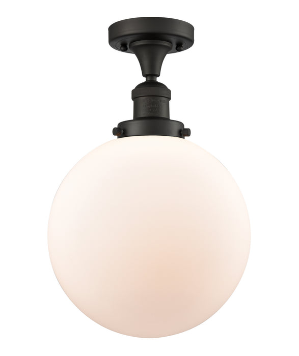Innovations 517-1CH-OB-G201-10-LED LED Semi-Flush Mount, Oil Rubbed Bronze