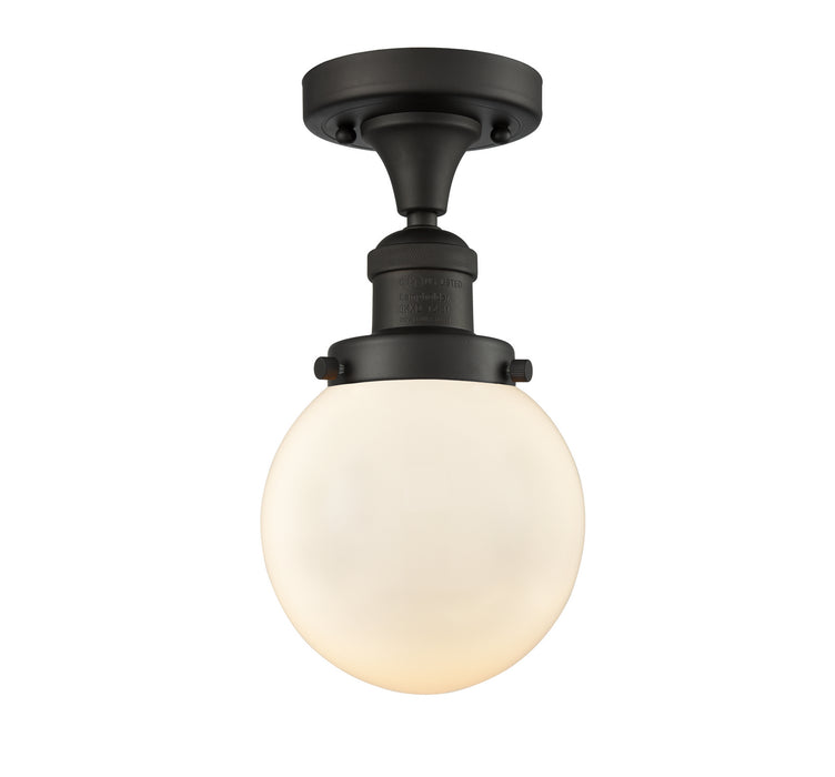 Innovations 517-1CH-OB-G201-6 One Light Semi-Flush Mount, Oil Rubbed Bronze