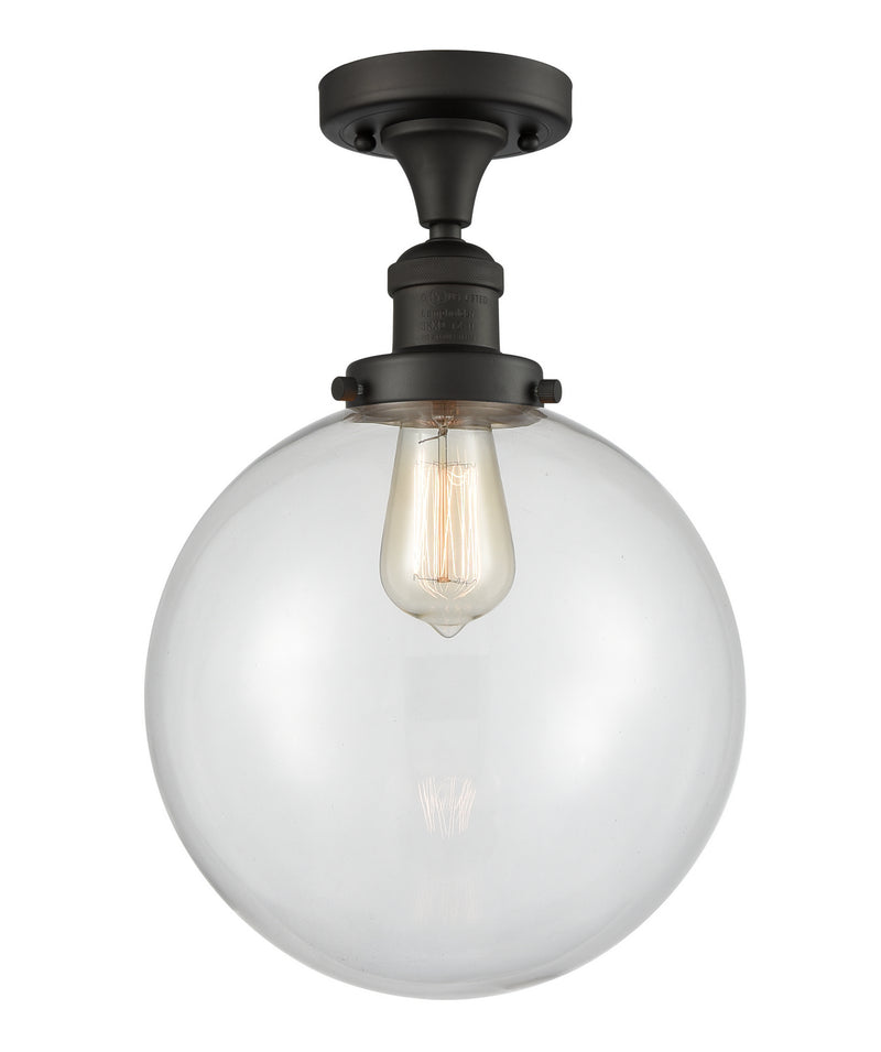 Innovations 517-1CH-OB-G202-10 One Light Semi-Flush Mount, Oil Rubbed Bronze
