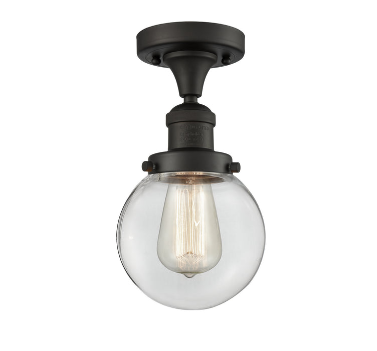 Innovations 517-1CH-OB-G202-6 One Light Semi-Flush Mount, Oil Rubbed Bronze