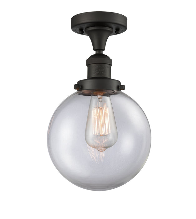 Innovations 517-1CH-OB-G202-8 One Light Semi-Flush Mount, Oil Rubbed Bronze