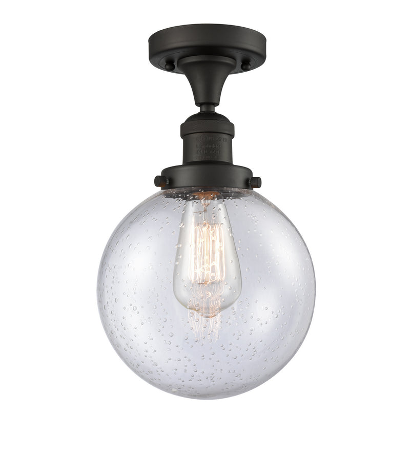 Innovations 517-1CH-OB-G204-8-LED LED Semi-Flush Mount, Oil Rubbed Bronze