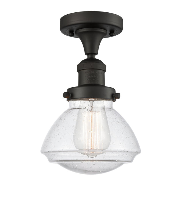 Innovations 517-1CH-OB-G324 One Light Semi-Flush Mount, Oil Rubbed Bronze