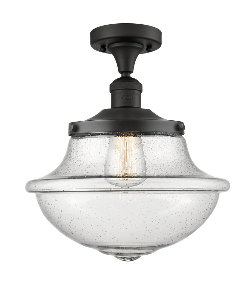 Innovations 517-1CH-OB-G544 One Light Semi-Flush Mount, Oil Rubbed Bronze